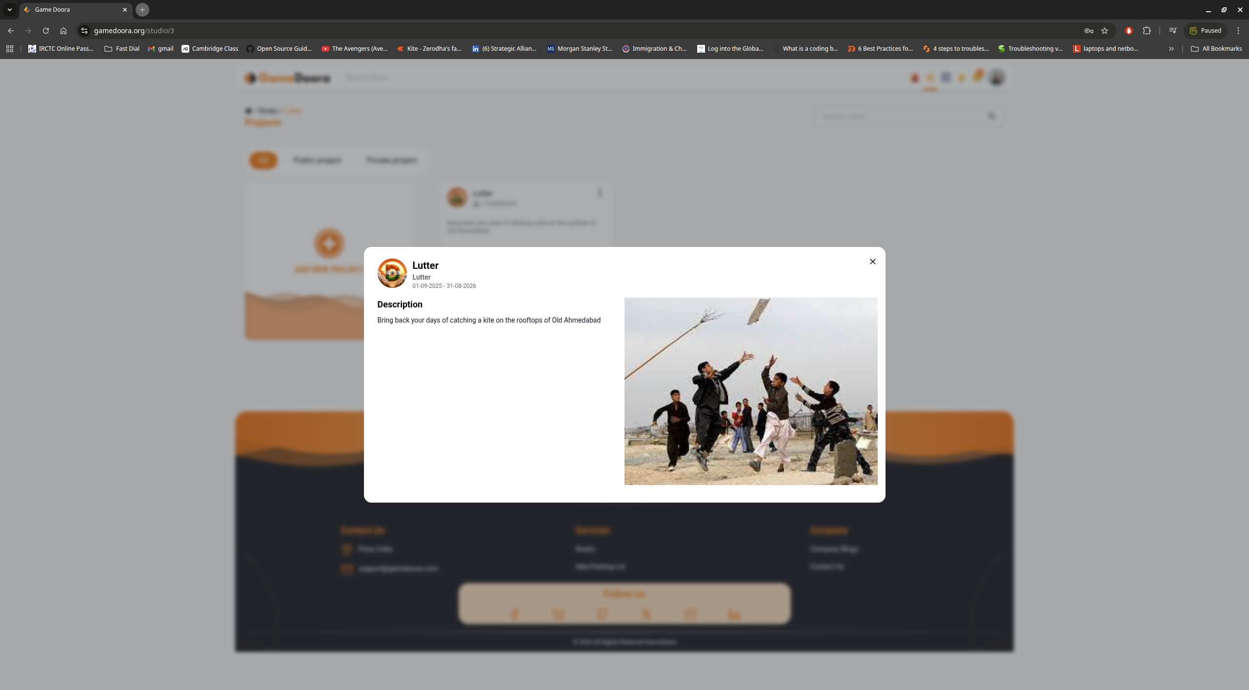 Project description detail page