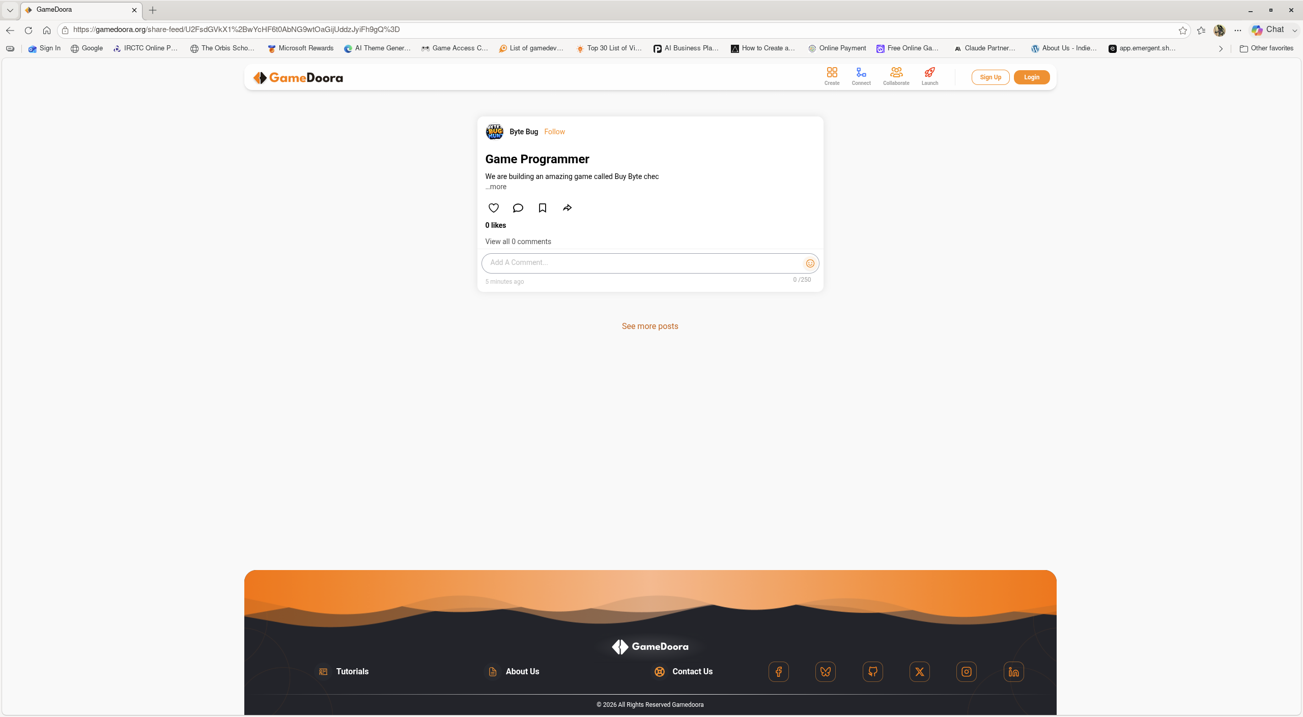 Community Feed with User/Studio/Recruitment tabs